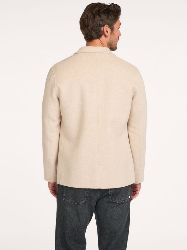 OVERSHIRT WO BASIC D.BROWN Wollen jack