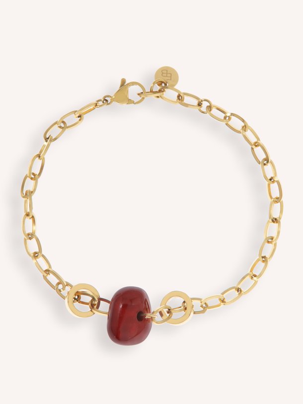 Schakelarmband "Ruby" Vergulde armband