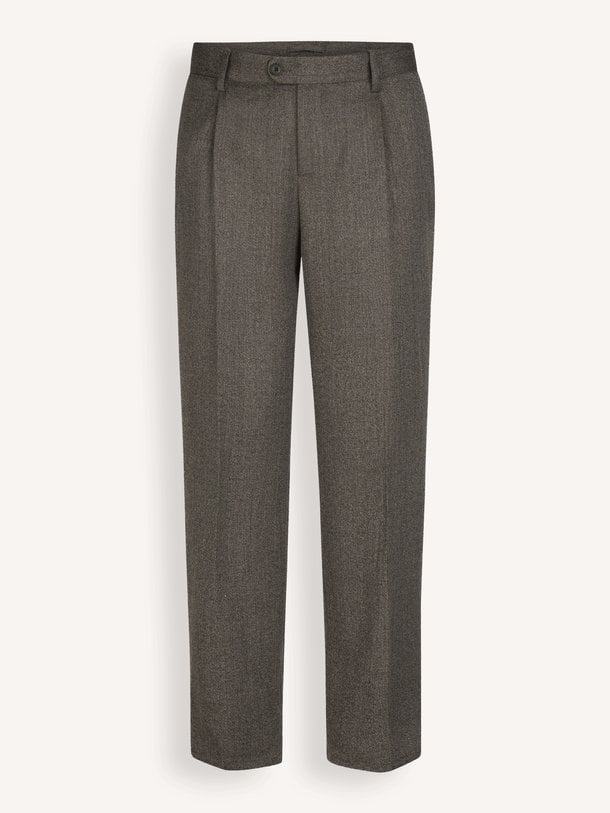 TROUSER MOULINE LF BROWN Wolmix broek