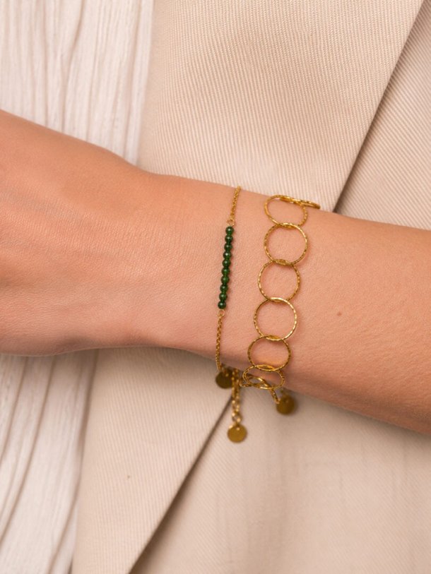 Petite gemstone armband Vergulde armband met gemstones