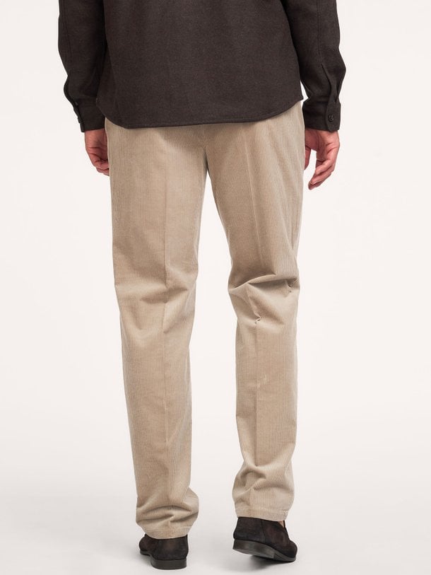 TROUSER CORD BEIGE Katoenmix broek