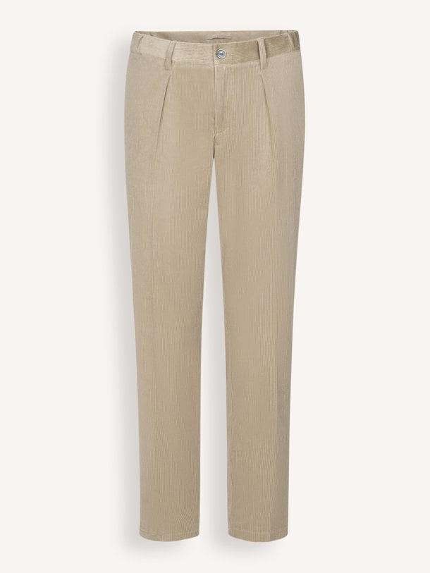 TROUSER CORD BEIGE Katoenmix broek