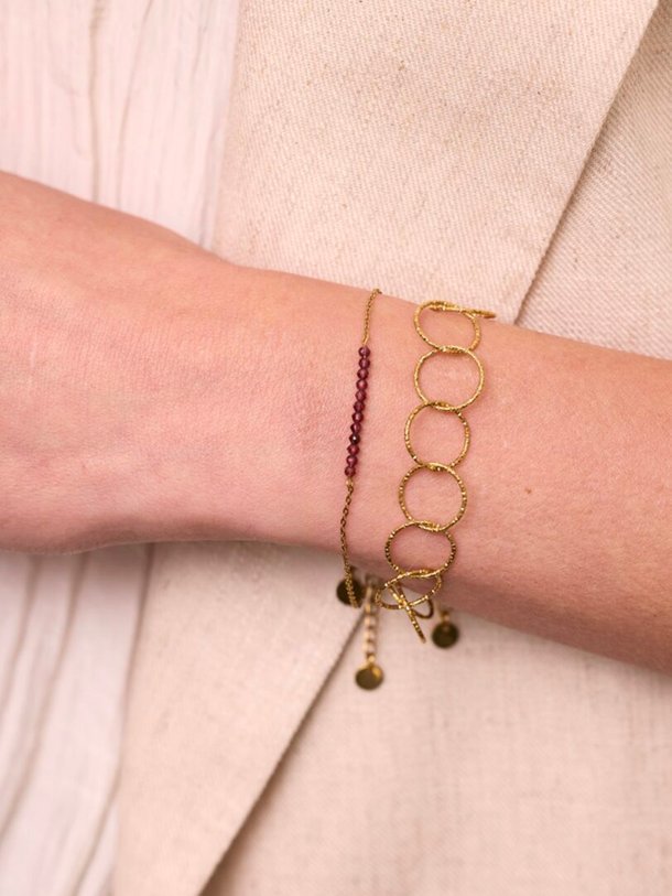 Petite gemstone armband Vergulde armband met gemstones