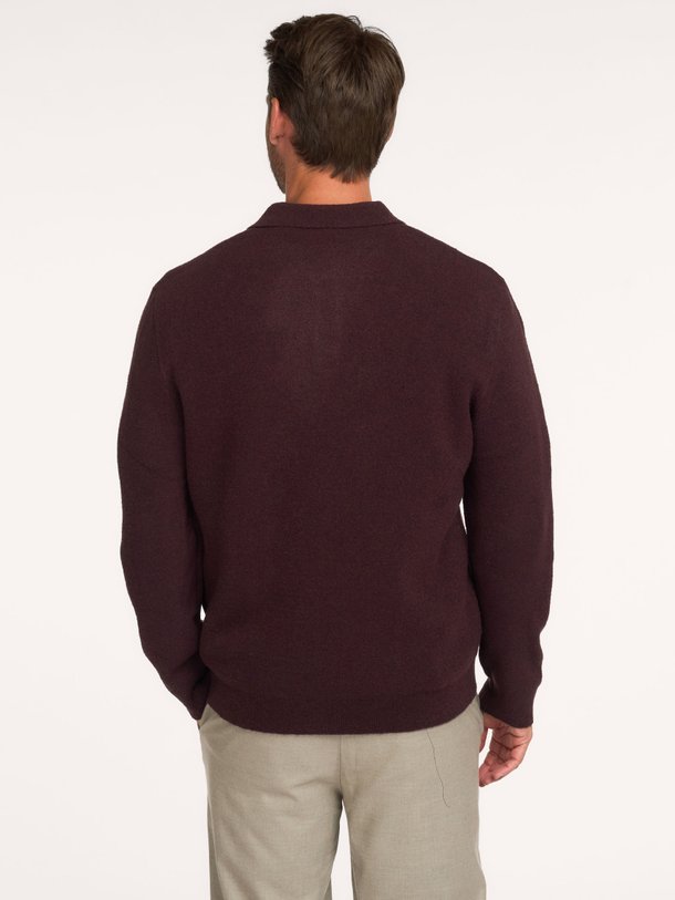 POLO LS AUBERGINE Wolmix polo