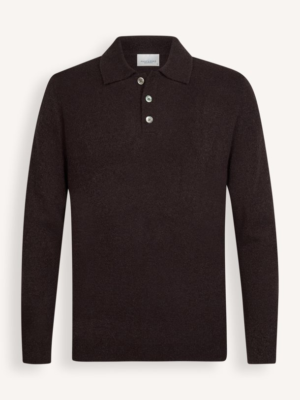 POLO LS AUBERGINE Wolmix polo