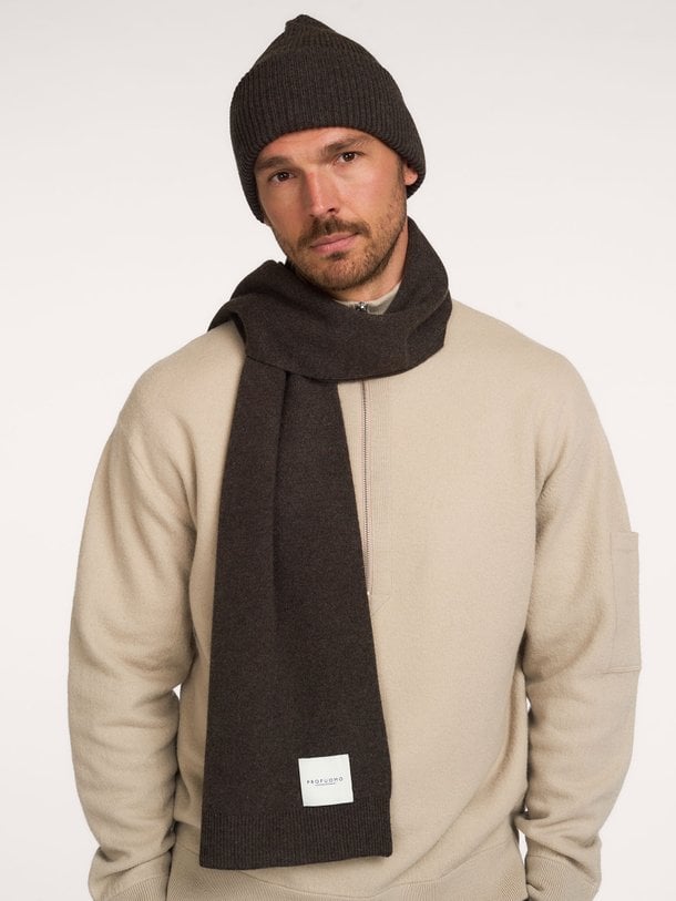 BEANIE WOOL D BROWN Wolmix beanie