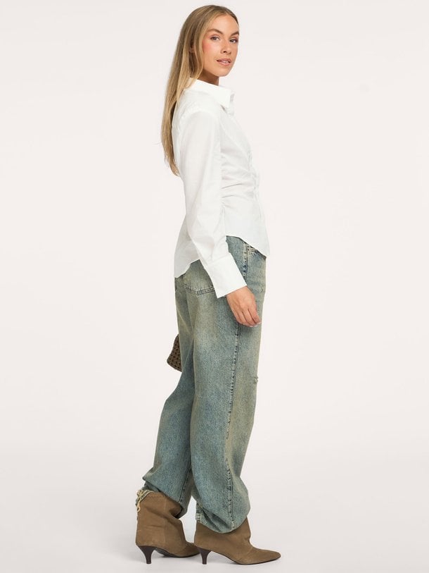 KEESJE-LS Keesje, katoenmix getailleerde blouse
