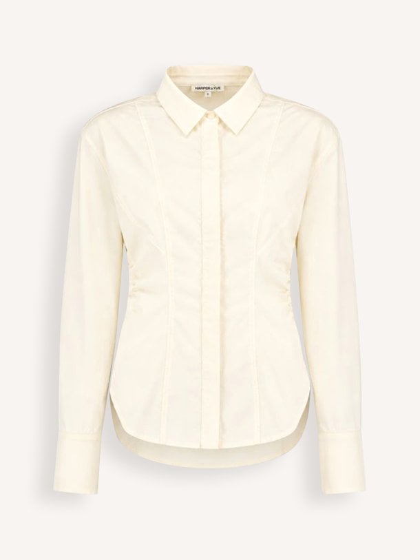 KEESJE-LS Keesje, katoenmix getailleerde blouse