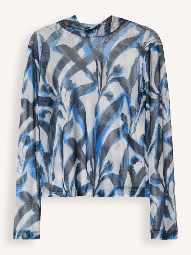 Hedson Hedson, geweven mesh top met print