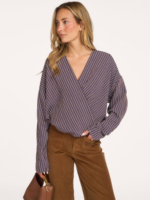 Joelle, viscosemix gestreepte top