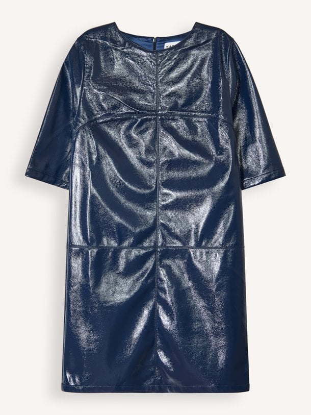 Jorun Jorun, leatherlook jurk