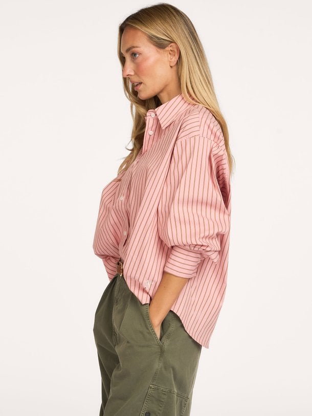 Hermine Hermine, katoenmix gestreepte blouse