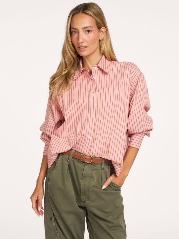 Hermine Hermine, katoenmix gestreepte blouse