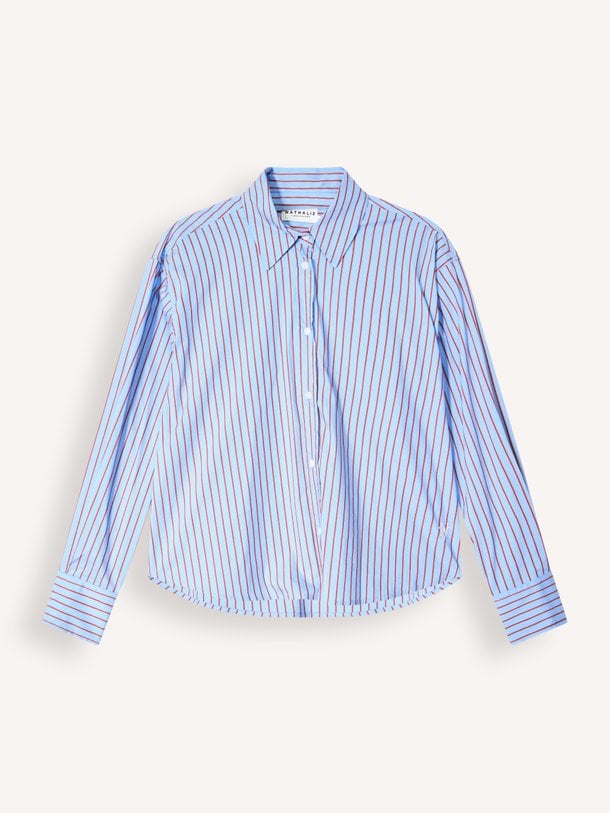 Hermine Hermine, katoenmix gestreepte blouse
