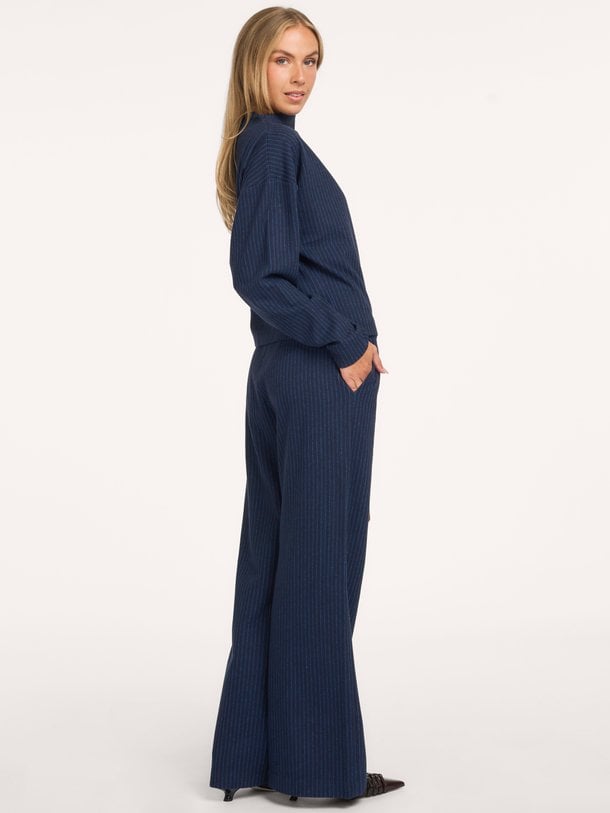 Gio Gio, katoenmix gestreepte broek