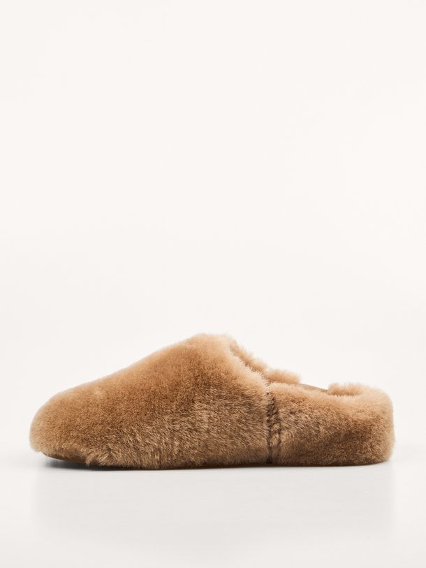 ELEA FLUFFED SLIP-ON Elea, wollen instappers