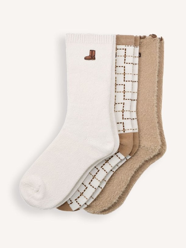 UGG CLASSIC CREW 3 PACK 3-pack sokken