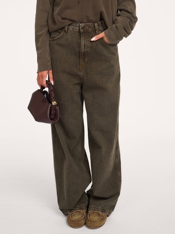 OSHOW-B Oshow, high waist barrel fit jeans