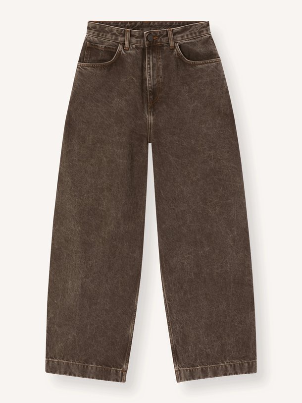 Oshow, high waist barrel fit jeans