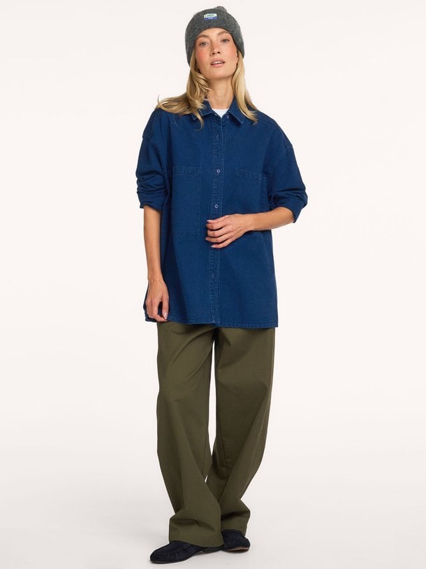 COMOW Comow, denim oversized blouse