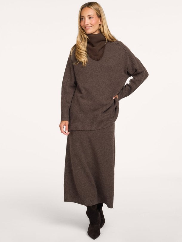 300449 Merino wol gemeleerde rok