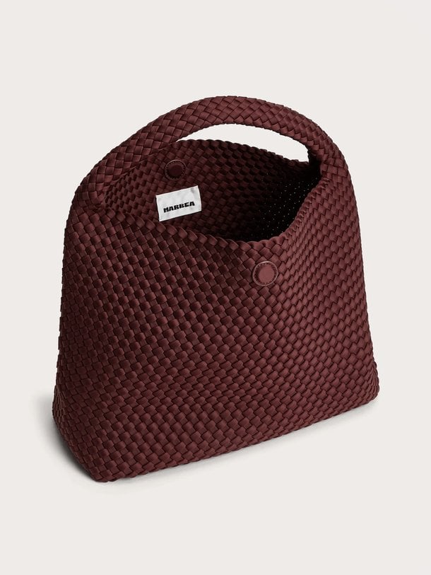 Gevlochten bucket handtas large