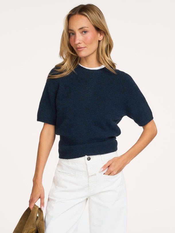 CREW NECK SHORT SLEEVE Alpacamix trui