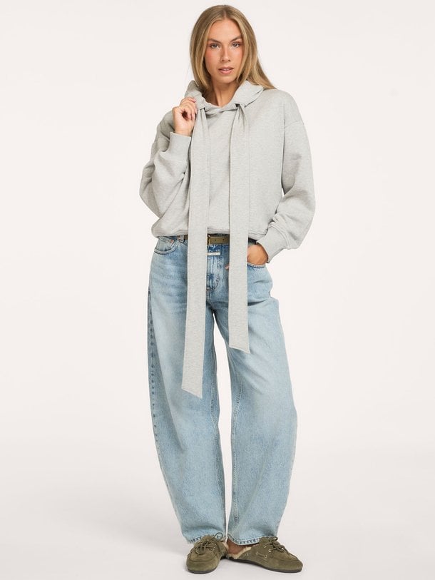 Katoenen gemêleerde hoodie