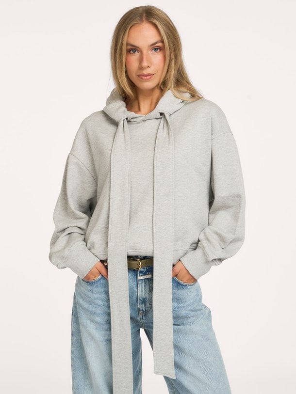 Katoenen gemêleerde hoodie