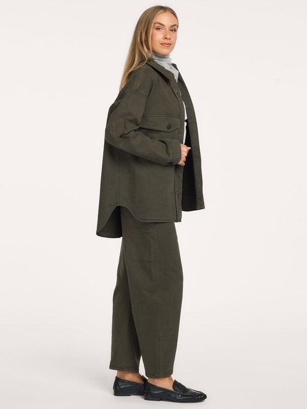 Organic cottonmix oversized blouse