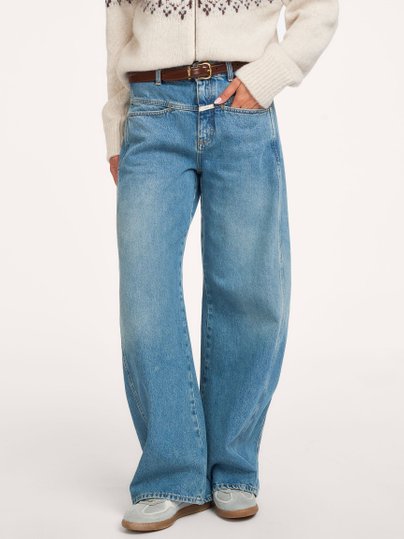 TORI-X Tori-X, mid waist barrel fit jeans