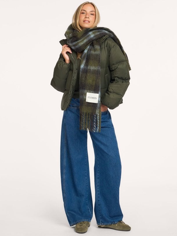 CROPPED PUFFER JACKET Geweven gewatteerde jas