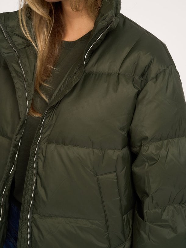 CROPPED PUFFER JACKET Geweven gewatteerde jas