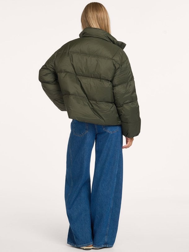 CROPPED PUFFER JACKET Geweven gewatteerde jas