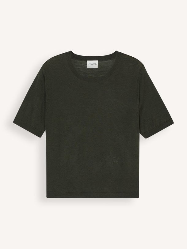 CREW NECK SHORT SLEEVE Wollen top