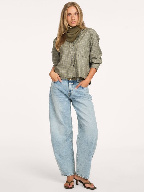 Jazzie, high waist barrel fit jeans