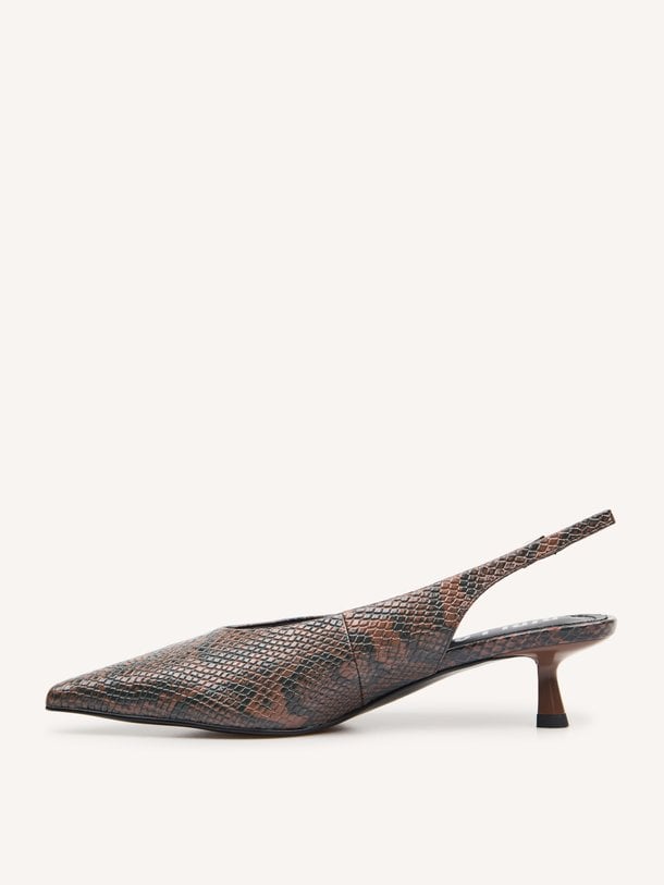 517Z50VK-I26 Tiare, lederen slingbacks