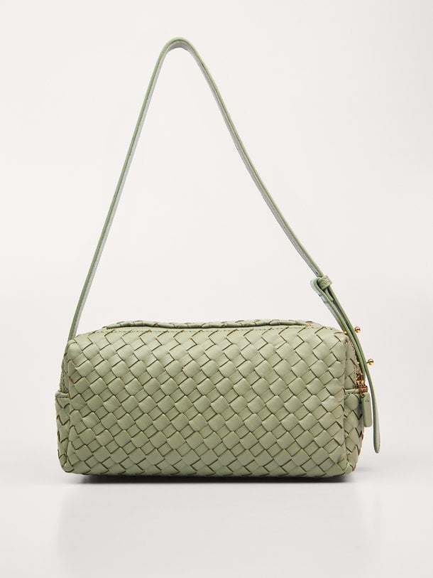 Trousse Woven Leather Trousse, lederen schoudertas