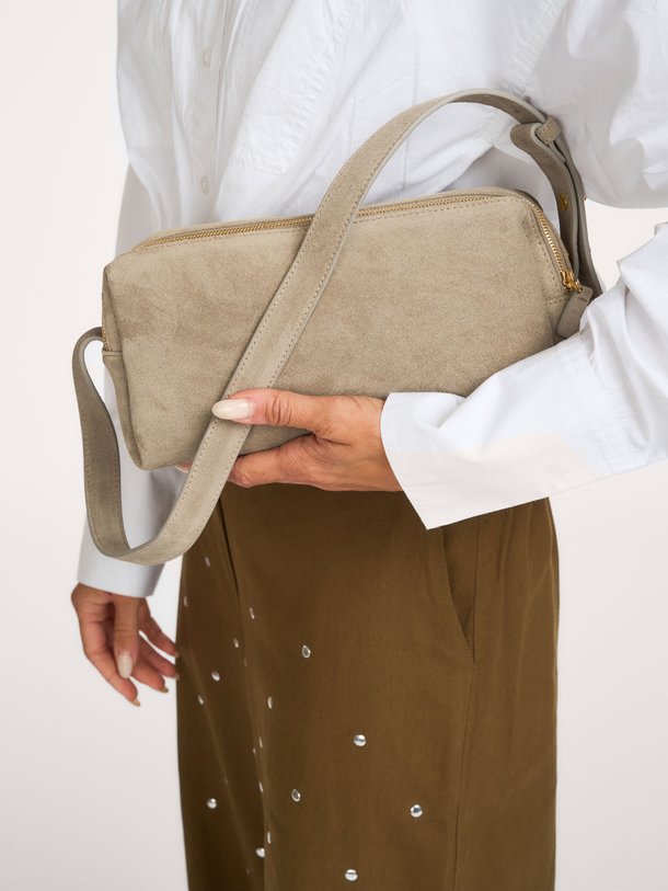 Trousse Woven Leather Trousse, lederen schoudertas