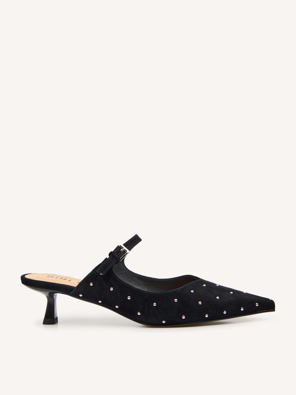 Suede muiltjes met studs