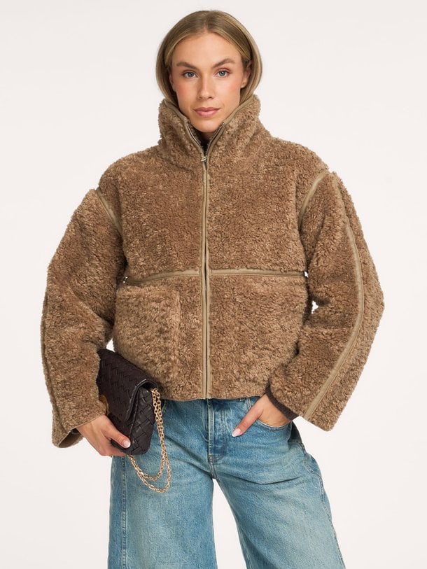 Nida Faux Fur Jacket Nida, fake fur jas