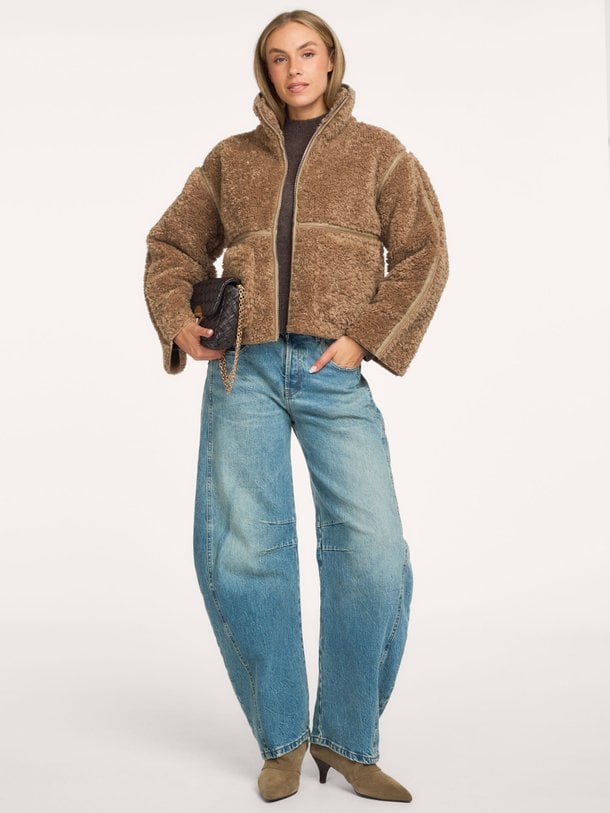 Nida Faux Fur Jacket Nida, fake fur jas