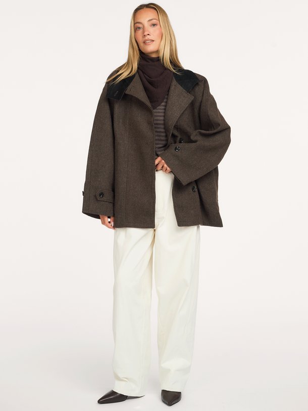 Mariel Mini Check Jacket Mariel, wolmix geruite jack