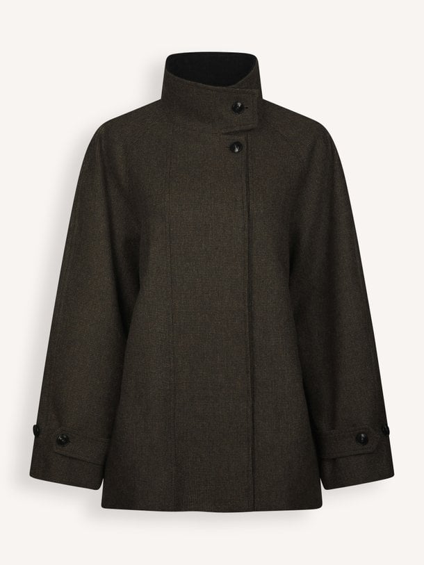 Mariel Mini Check Jacket Mariel, wolmix geruite jack