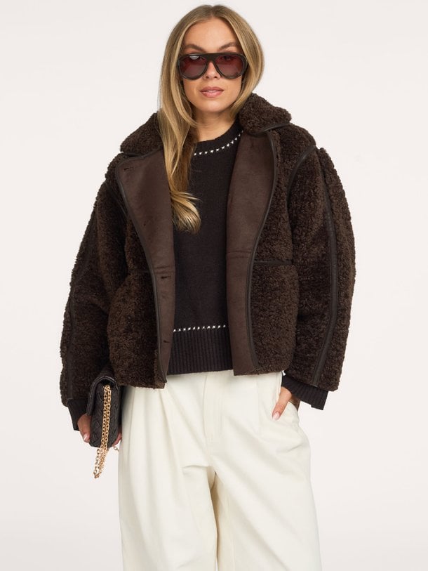 Castor Faux Fur Jacket Castor, fake fur jas