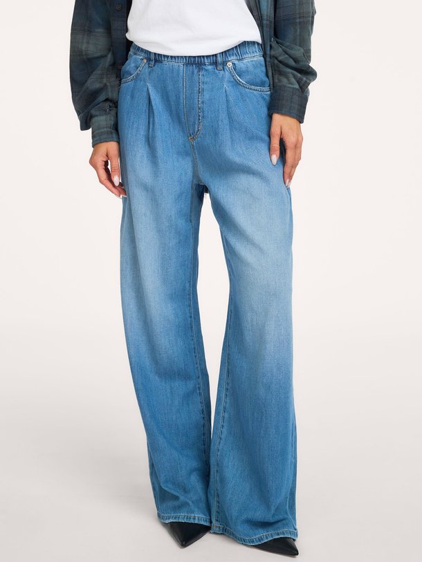 Atlanta Denim Washed Pants Atlanta, high waist wide leg jeans