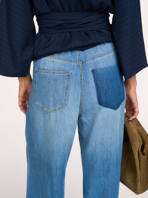 Atlanta Denim Washed Pants Atlanta, high waist wide leg jeans