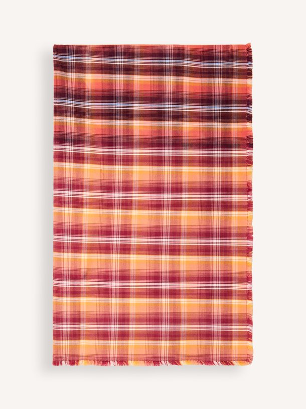 Sammy Scarf Checked + Bleached Sammy, katoenen geruite sjaal