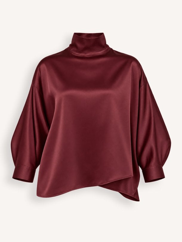 Yuzu Top Satin Crepe Yuzu, viscosemix satijnen top