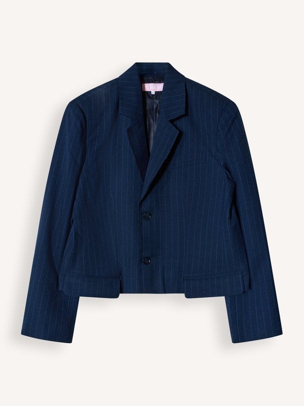 Blake Blazer Pin Striped Blake, viscosemix blazer met krijtstreep